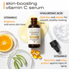 Ella & Eden Vitamin C Serum dropper pouring for easy application