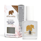 ella+mila: capa superior de esmalte, secado rápido para manicura rápida.