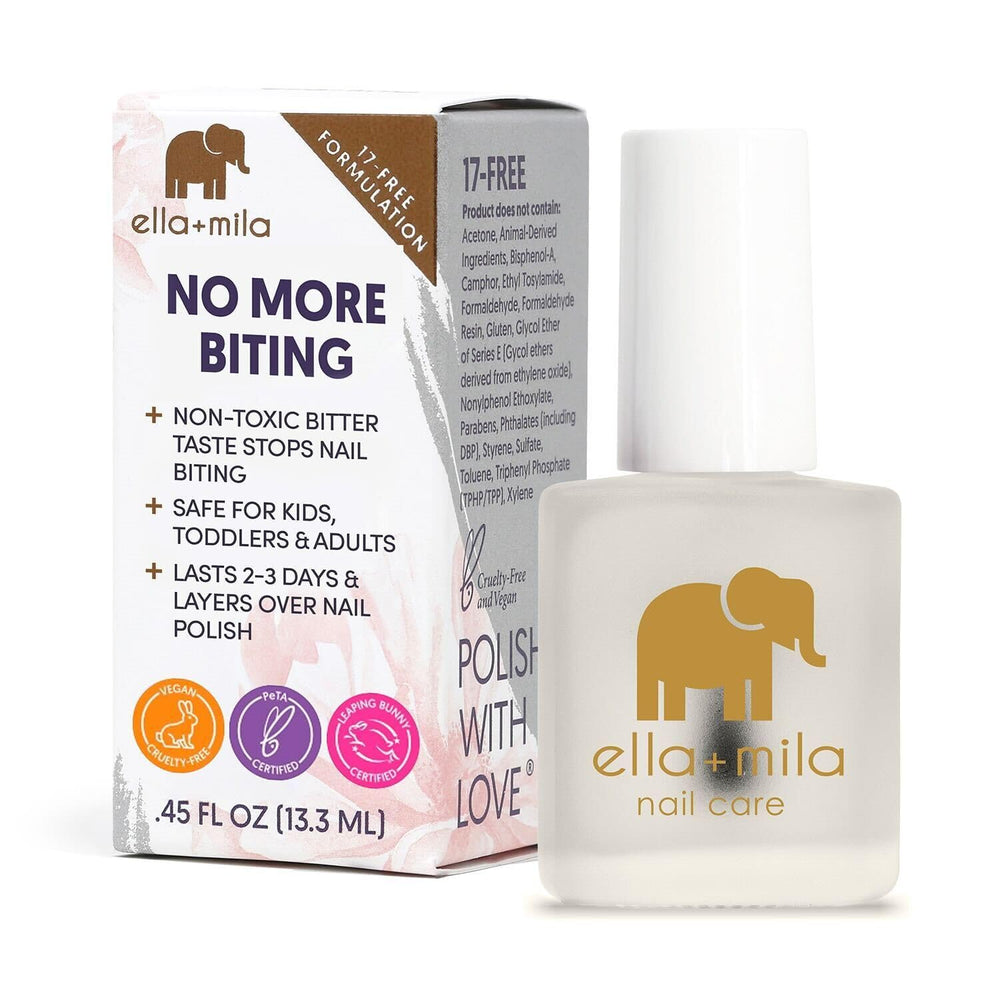 ella-mila esmalte anti mordisco en botella, detiene mordisqueo de uñas