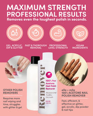 ella+mila acetone remover with foil soak-off setup for efficient manicure removal