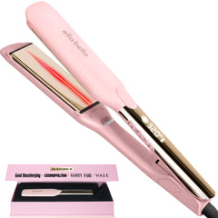 Ella Bella Titanium Flat Iron infrared heat panel for even, smooth results.