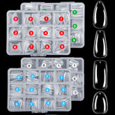 ELLEWIN uñas falsas 1000 piezas en cuatro formas para salón o bricolaje.