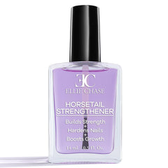 Ellie Chase Horsetail Nail Strengthener, botella en primer plano, fortalece uñas frágiles