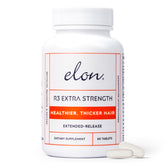 Elon R3 hair growth bottle shows extended-release delivery for steady nutrients.