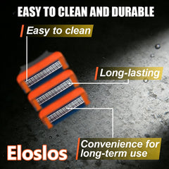 Eloslos replacement blades close-up pack highlights easy swapping and value.