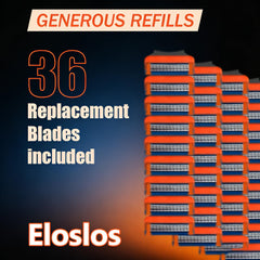 Eloslos induction nano blades close-up for GL-Fusion 5 razors.