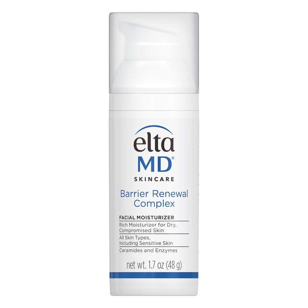 EltaMD Barrier Renewal Complex bottle pump for daily hydration of dry skin.
