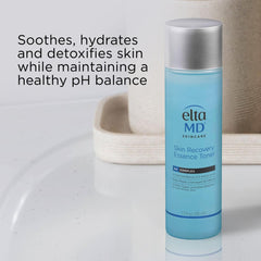 Eltamd Skin Recovery Essence Toner texture close-up showing light, hydrating liquid.