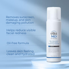 EltaMD Skin Recovery foaming cleanser pump shown for convenient daily use.
