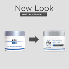 EltaMD Skin Recovery Night Mask spread on the face showing soothing hydration.