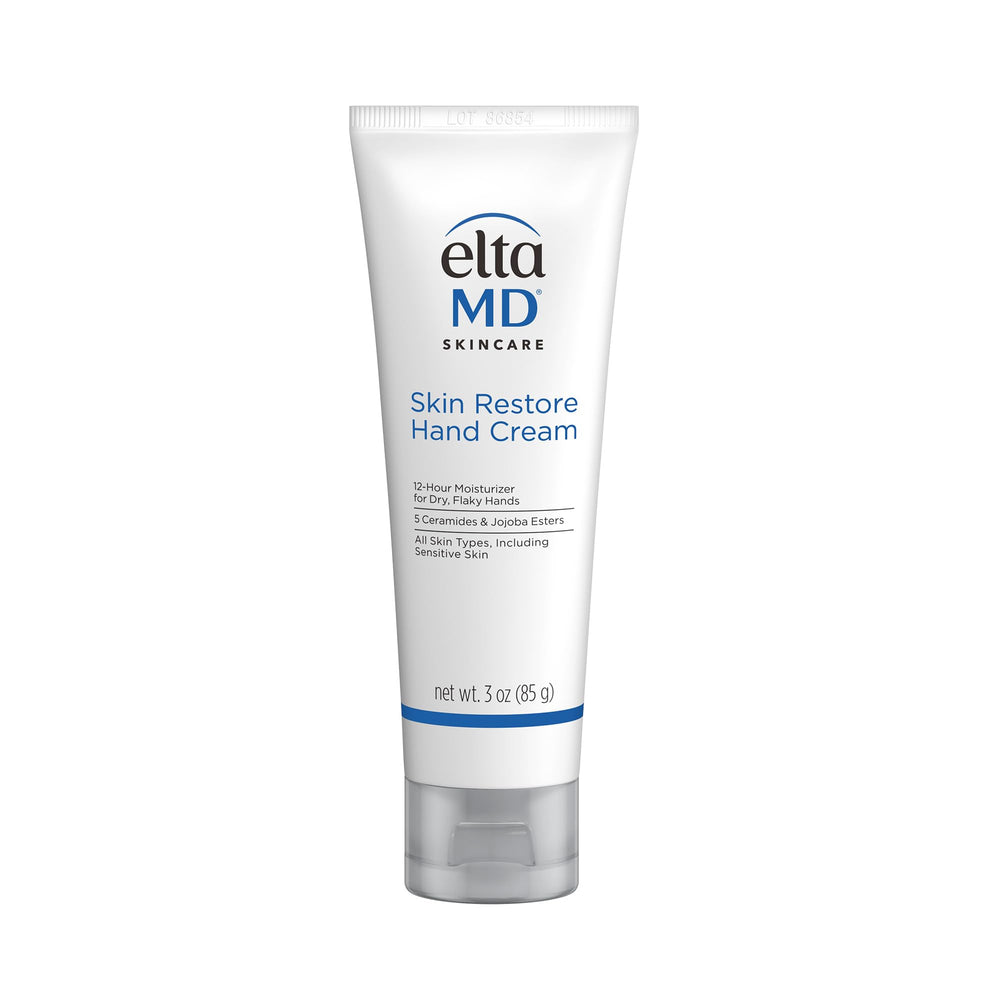Eltamd Skin Restore Hand Cream outer-pack image shows trusted branding and hydration.