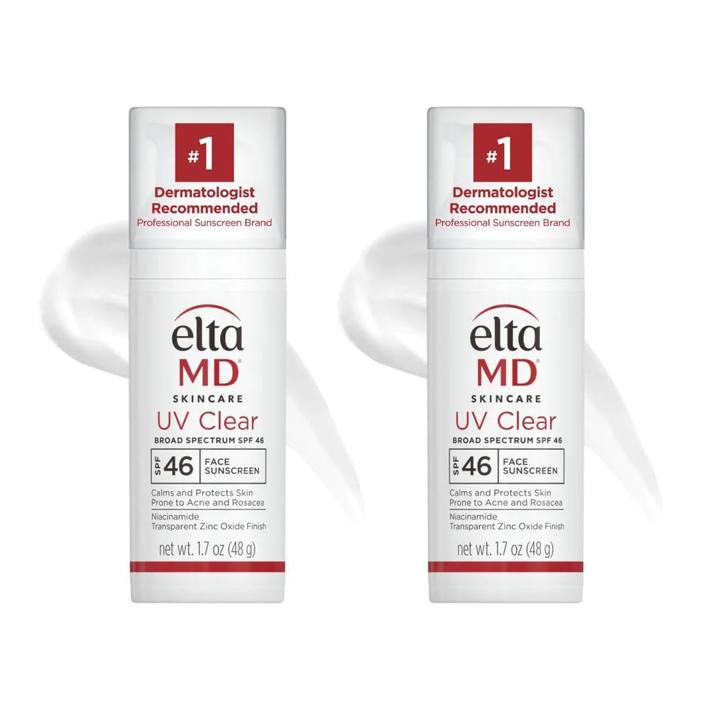 EltaMD UV Clear SPF 46 pump bottle offers lightweight, oil-free facial protection.