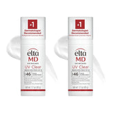 EltaMD UV Clear SPF 46 pump bottle offers lightweight, oil-free facial protection.