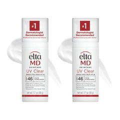 EltaMD UV Clear SPF 46 pump bottle offers lightweight, oil-free facial protection.