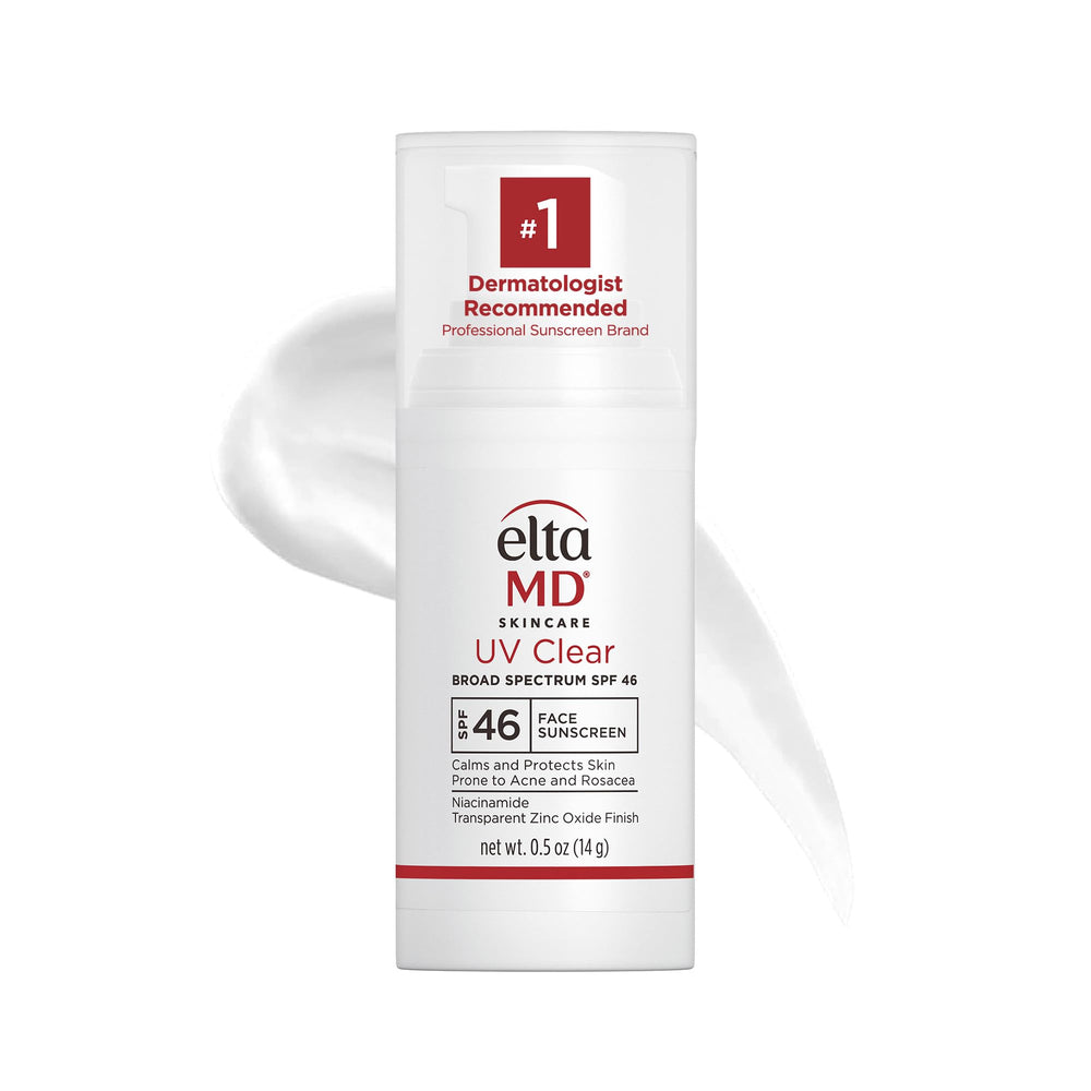 EltaMD UV Clear con SPF 46 protege la cara sin residuo blanco.