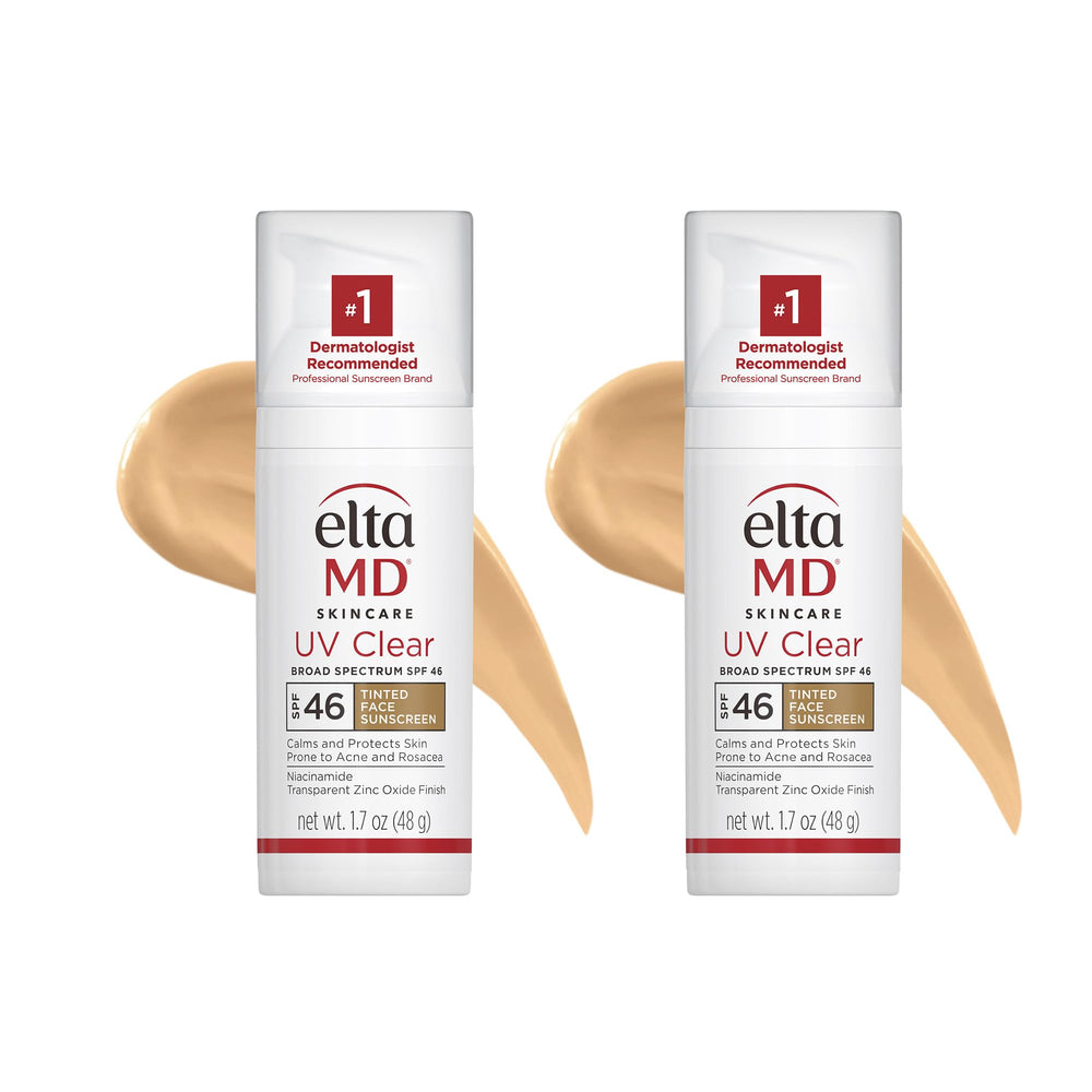EltaMD UV Clear tinted sunscreen bottle pump for easy daily protection