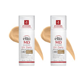 EltaMD UV Daily tinted bottle with pump offers SPF 40 protection daily.