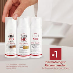 Tint on skin showing natural finish with EltaMD UV Daily tinted sunscreen