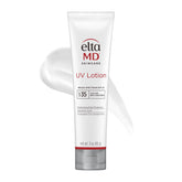 EltaMD UV Lotion pump bottle shown for easy full-body sun protection.