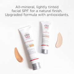 Spreading EltaMD Rosy Tint on the face for a natural blend.