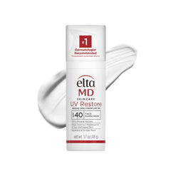 EltaMD UV Restore bottle front view showing SPF 40 mineral protection for sun damaged skin