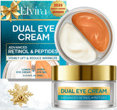 Elvira Dual Eye Cream bottle close-up for quick daily eye care routine.