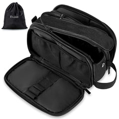 Elviros Toiletry Bag with wet separation keeps towels and clothes dry on the go.