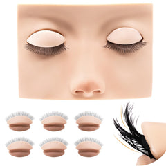 Embagol double-layer lash mannequin head with replaceable eyelids for precise practice