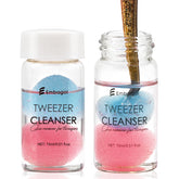 Embagol tweezer cleanser bottle for quick glue residue removal on lash tools.