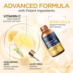 Close-up of the serum pump dispensing for easy daily application.