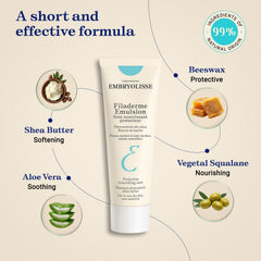 Embryolisse Filaderme Emulsion with aloe vera and shea butter for soothing care.