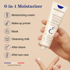 Pump-top detail of Embryolisse Lait-Creme Sensitive for easy daily use.