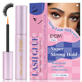 EMEDA False Eyelash Glue bottle closeup showing clear drying finish for natural look