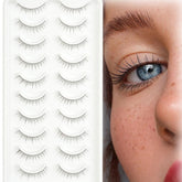 EMEDA false eyelashes 8mm short natural look for subtle daily enhancement.