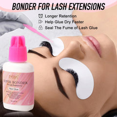 EMEDA Lash Bonder sealant applied after lashes for secure bond