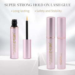 EMEDA strip lashes glued securely during wear with a clean transparent finish