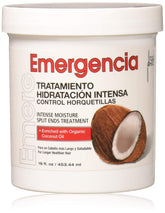 Emergencia: botella de tratamiento capilar intensivo para hidratación profunda.