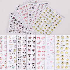 Emifunny seven-piece cute nail stickers with cartoon patterns for playful manicures.