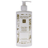 Eminence Clear Skin Probiotic Cleanser bottle close-up for balanced, refreshed skin.