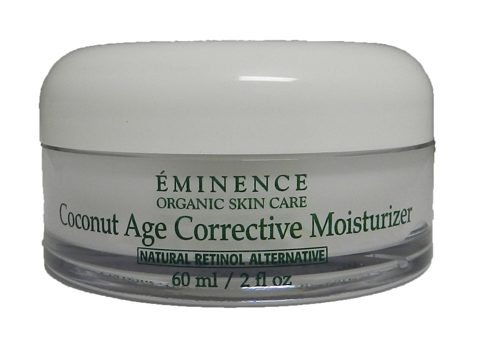 Eminence Coconut Age Corrective Moisturizer jar close-up for rich hydration.