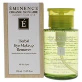 Eminence Herbal Eye Make Up Remover bottle showing soothing cucumber and lavender ingredients