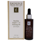 Eminence Rosehip Triple C+E Oil bottle highlights deep hydration.