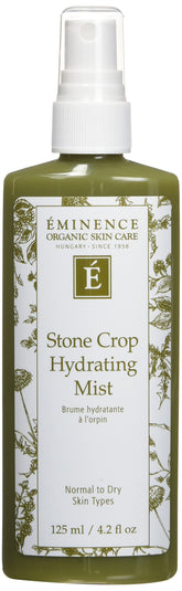 Eminence Stone Crop Hydrating Mist bottle pour for quick hydration and refreshing feel.