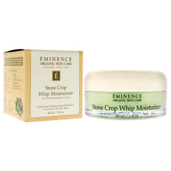 Creamy Eminence Stone Crop Whip Moisturizer jar open for nourishing application