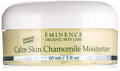 Eminence Vitaskin Calm Skin Chamomile moisturizer bottle gleams, soothing sensitive skin with chamomile and Arnica.