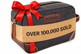 emissary Toiletry Bag for Men front view shows durable canvas build for organized travel