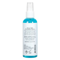 EMMA Beauty Scour Nail Antiseptic Spray application on clean nails.
