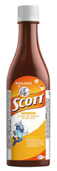 Emulsion Scott Tradicional, botella de 180 ml con vitaminas A y D