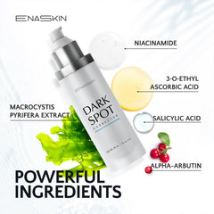 EnaSkin Dark Spot Remover pump application demonstrates easy daily use.