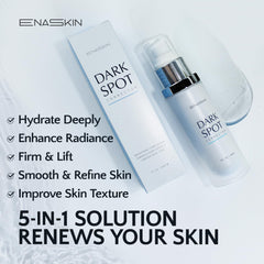 EnaSkin serum texture close-up showcasing a creamy formula for hydration and brightness.